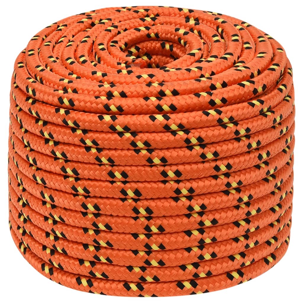 Båtlina orange 12 mm 250 m polypropylen