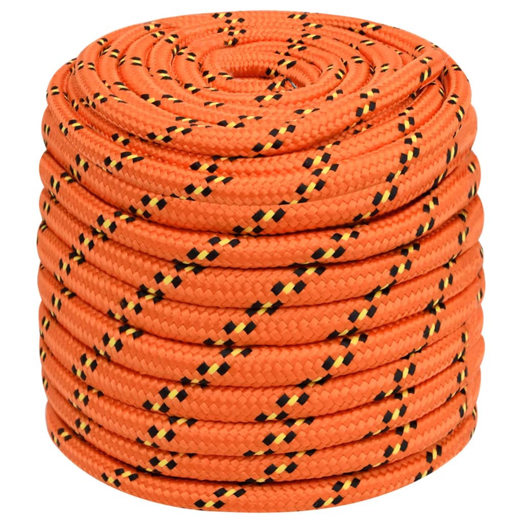 Båtlina orange 16 mm 25 m polypropylen