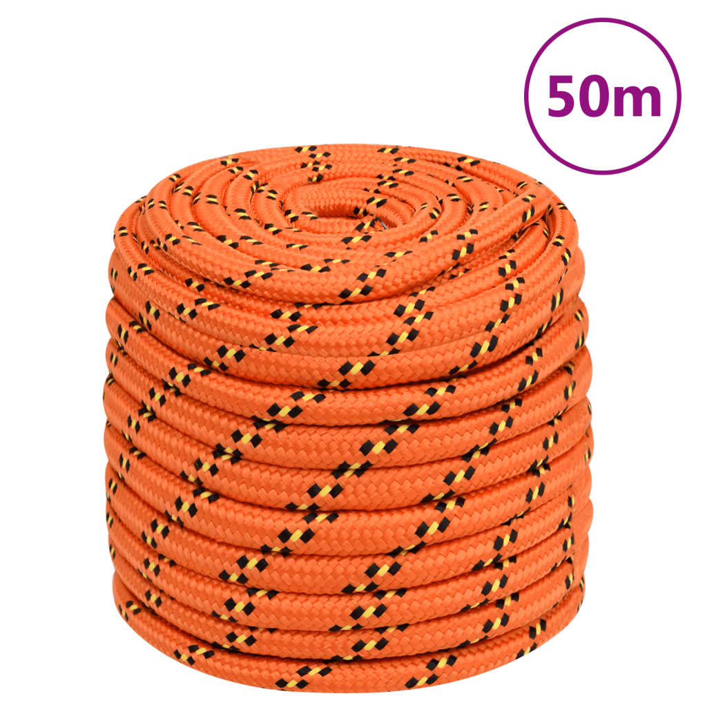 Båtlina orange 18 mm 50 m polypropylen