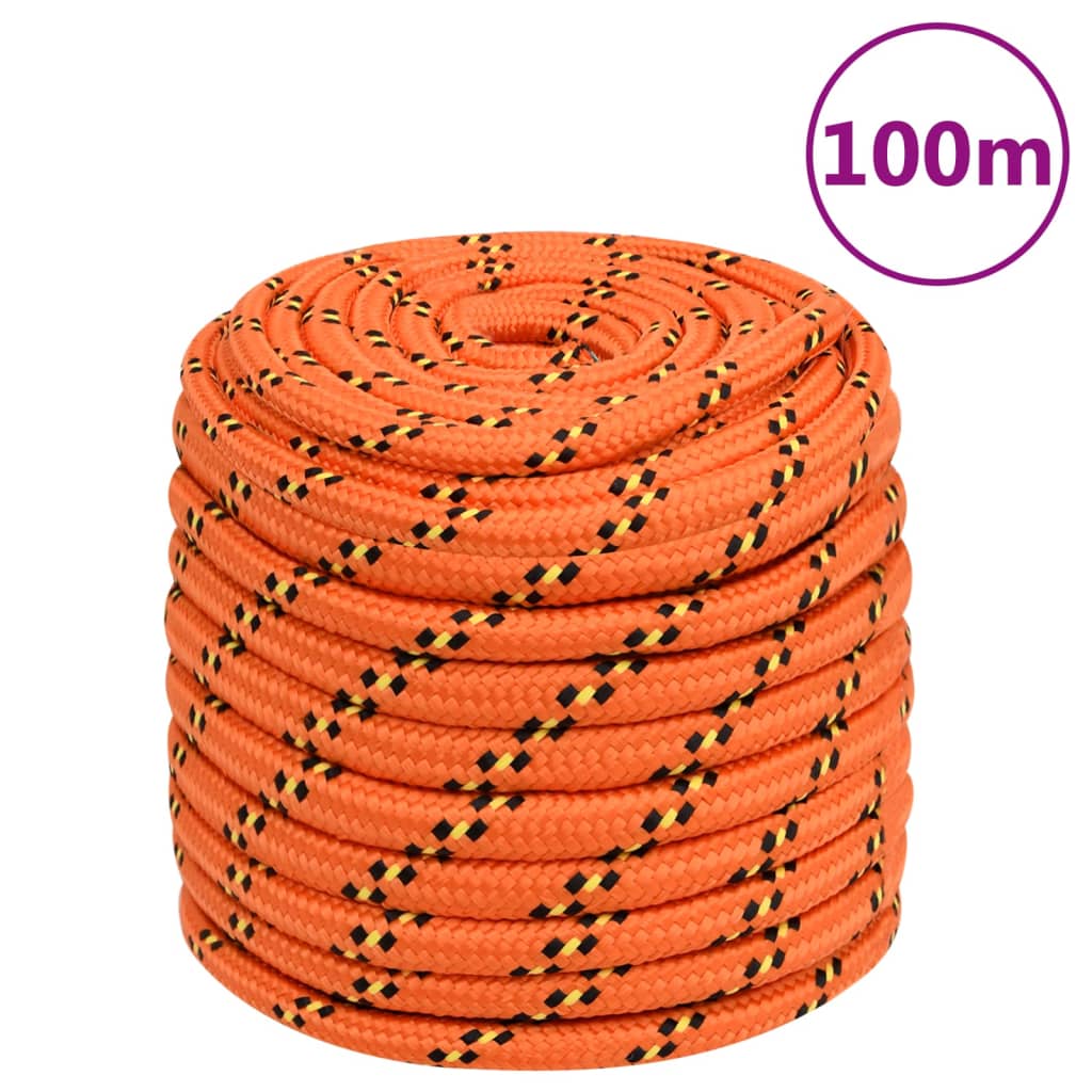 Båtlina orange 18 mm 100 m polypropylen