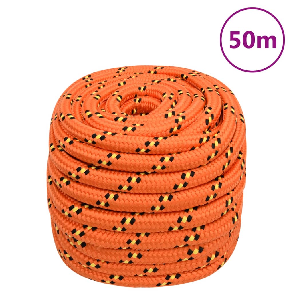 Båtlina orange 20 mm 50 m polypropylen