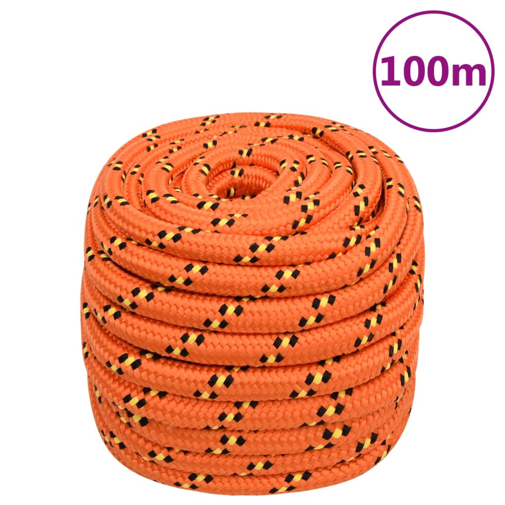 Båtlina orange 20 mm 100 m polypropylen