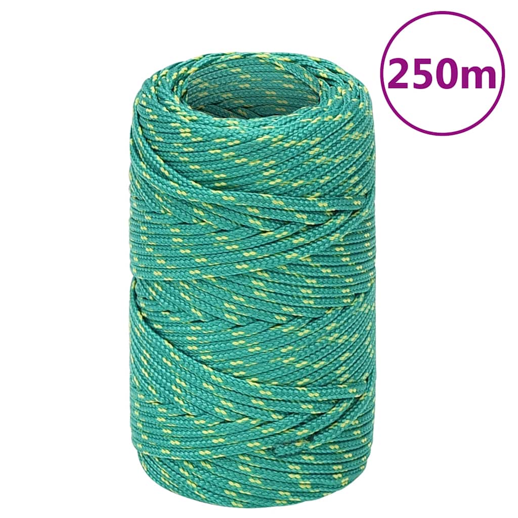 Båtlina grön 2 mm 250 m polypropen