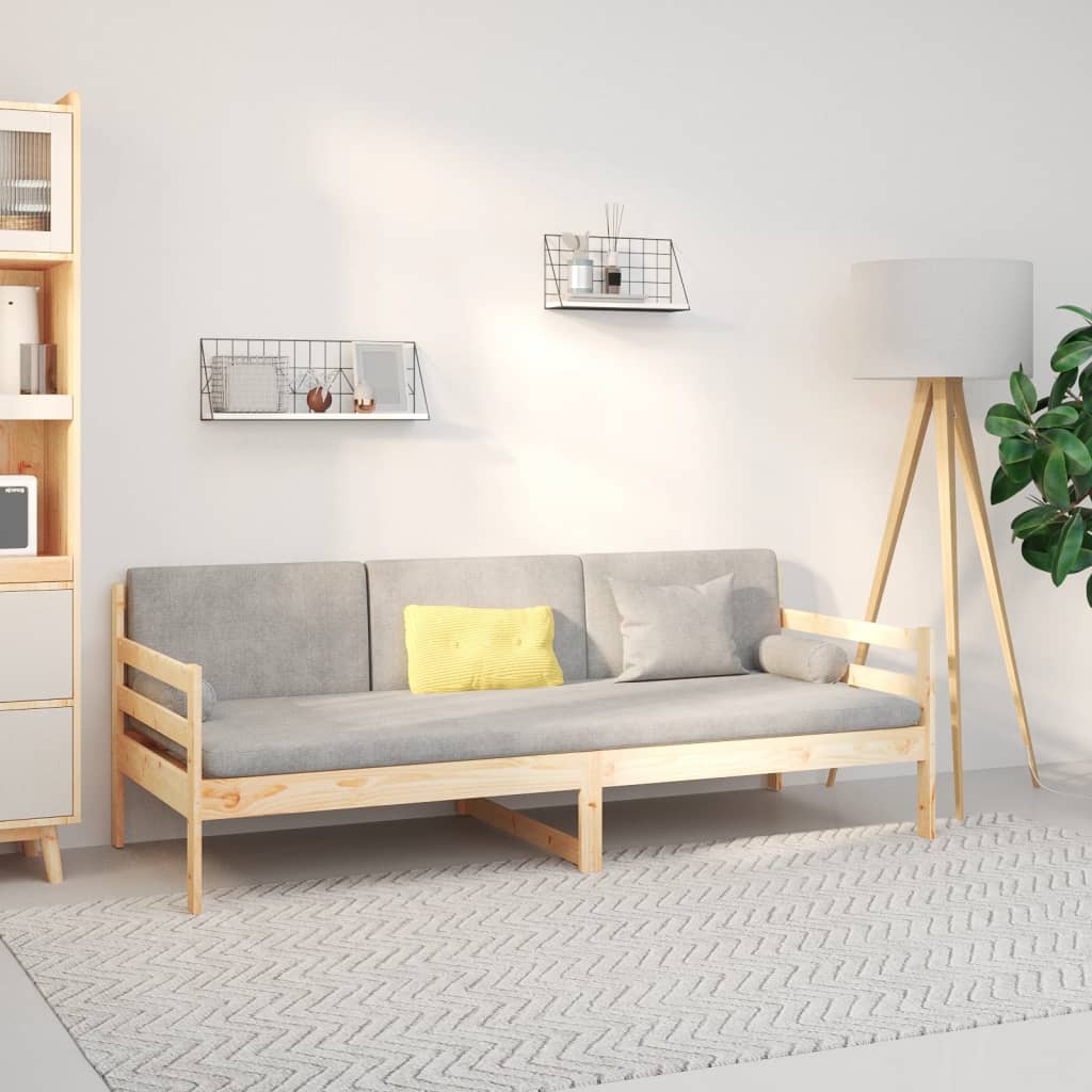Dagbädd utan madrass 90x190 cm massiv furu