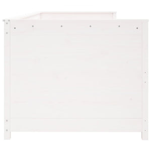 Dagbädd utan madrass vit 90x200 cm massiv furu