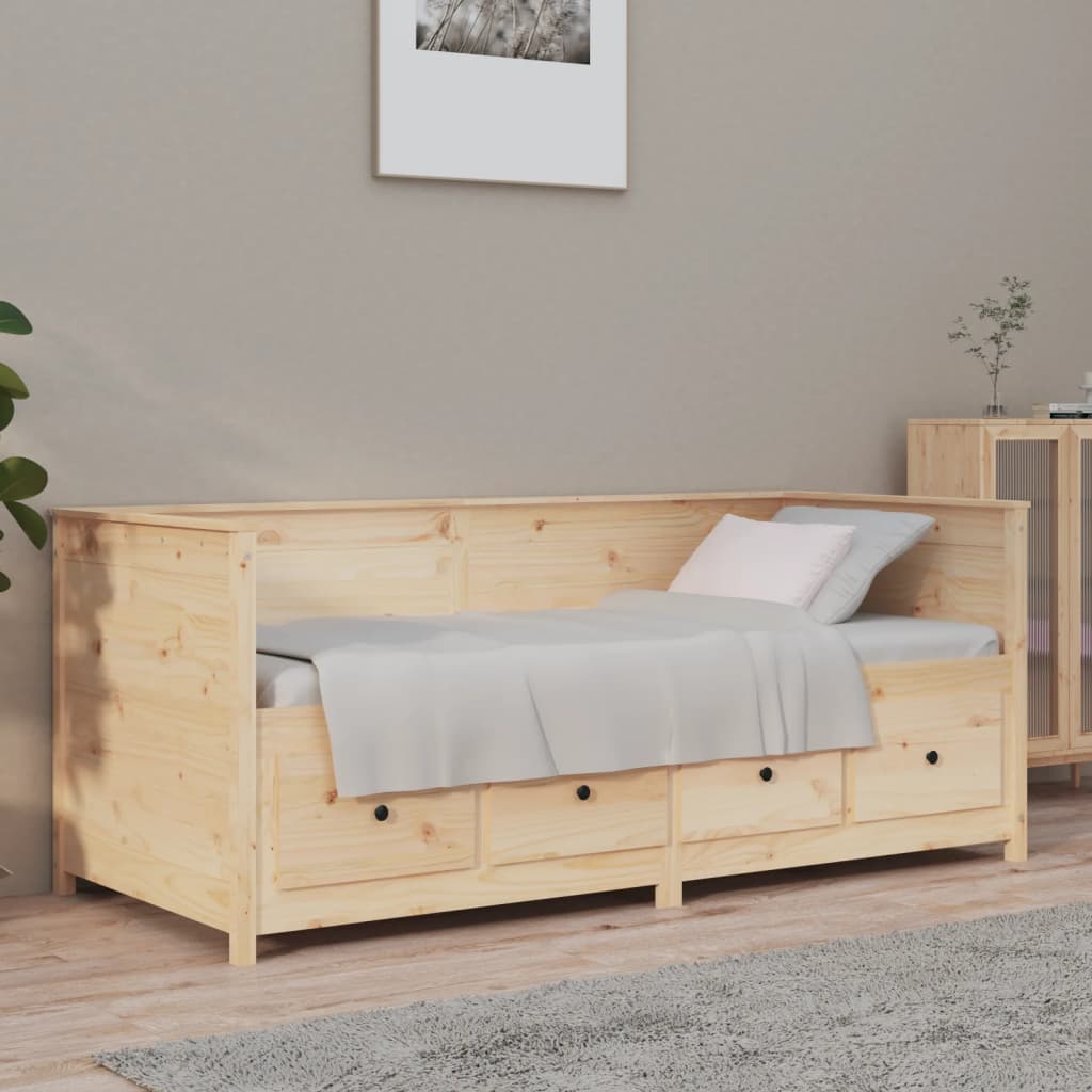 Dagbädd utan madrass 90x190 cm massiv furu