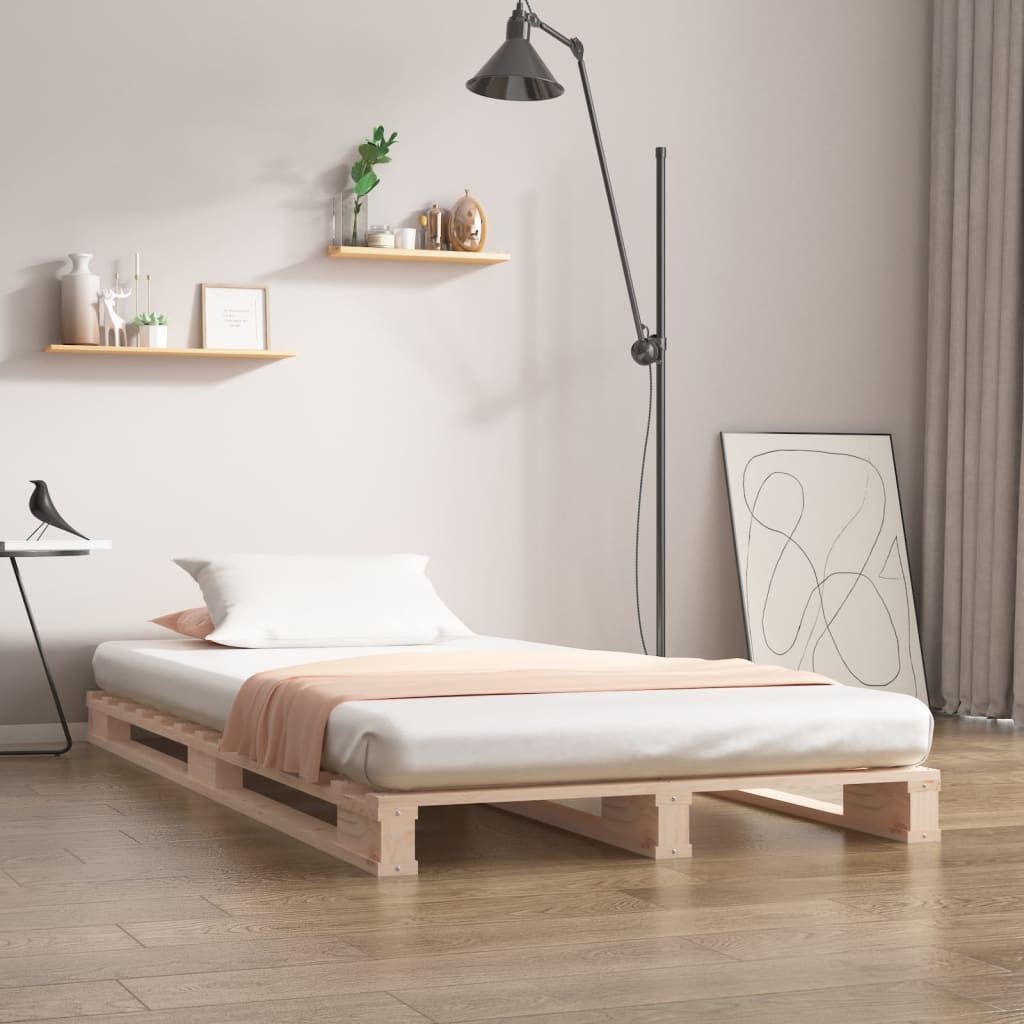 Pallsäng 90x190 cm massiv furu
