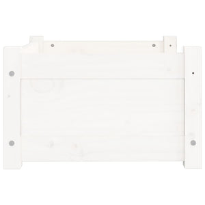 Hundbädd vit 55,5x45,5x28 cm massiv furu