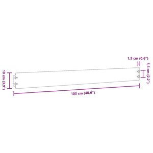 Rabattkanter 50 st 10x103 cm flexibelt cortenstål