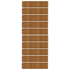 Rabattkanter 10 st 25x103 cm flexibelt cortenstål