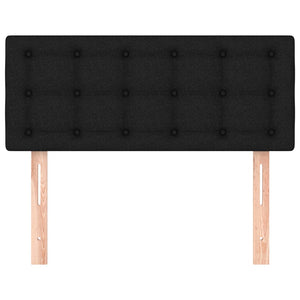 Sänggavel svart 100 x 5 x 78/88 cm tyg