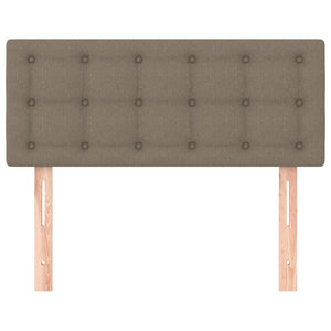 Sänggavel taupe 100 x 5 x 78/88 cm tyg