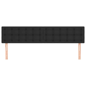 Huvudgavlar 2 st svart 100 x 5 x 78/88 cm konstläder