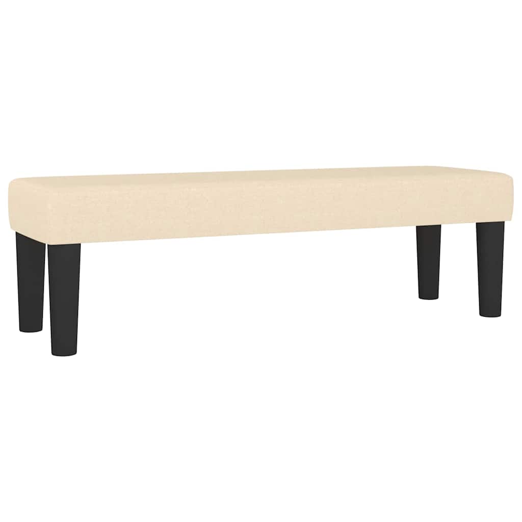 Bänk gräddvit 100x30x30 cm tyg