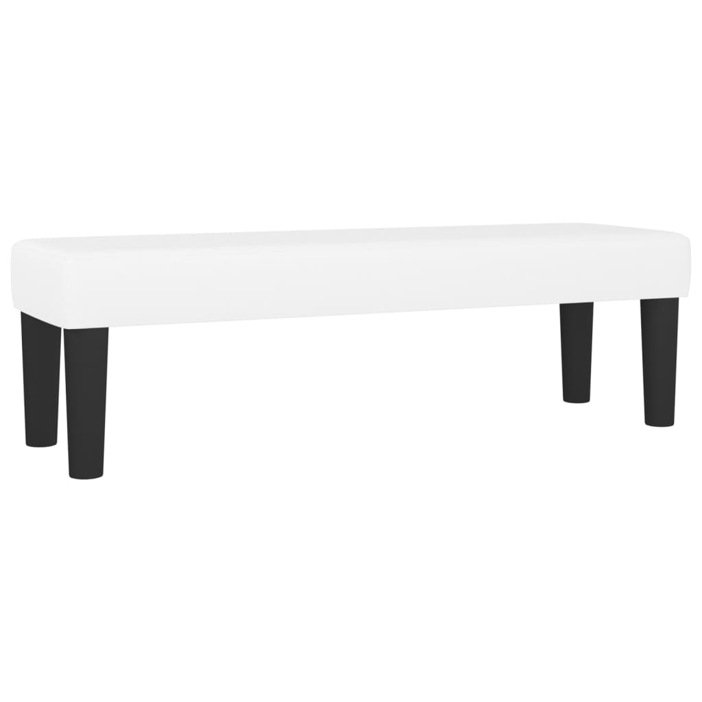 Bänk vit 100x30x30 cm konstläder