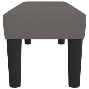 Bänk grå 100x30x30 cm konstläder