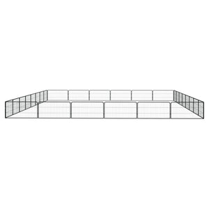 Hundbur 28 paneler svart 100x50 cm pulverlackerat stål