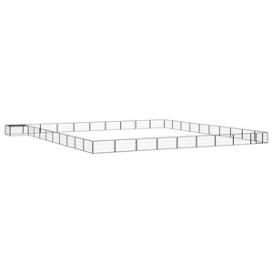 Hundbur 40 paneler svart 100x50 cm pulverlackerat stål