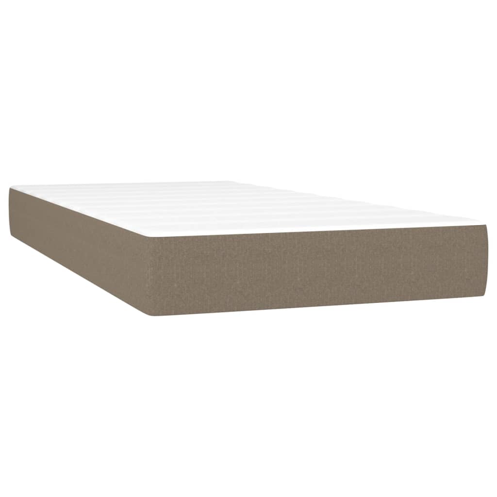Pocketresårmadrass medium taupe 90x190x20 cm tyg