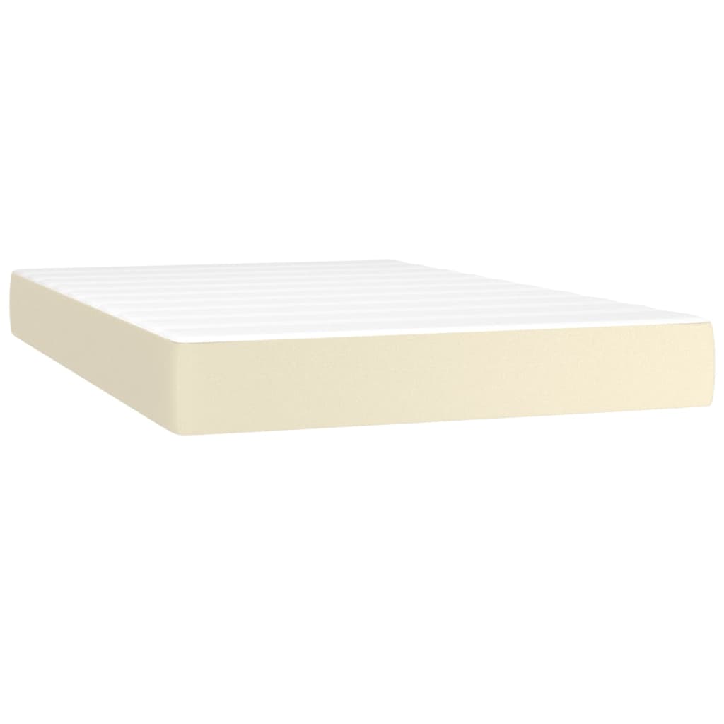 Pocketresårmadrass medium gräddvit 120x200x20 cm konstläder