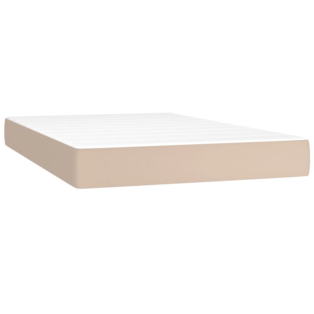 Pocketresårmadrass medium cappucino 120x200x20 cm konstläder