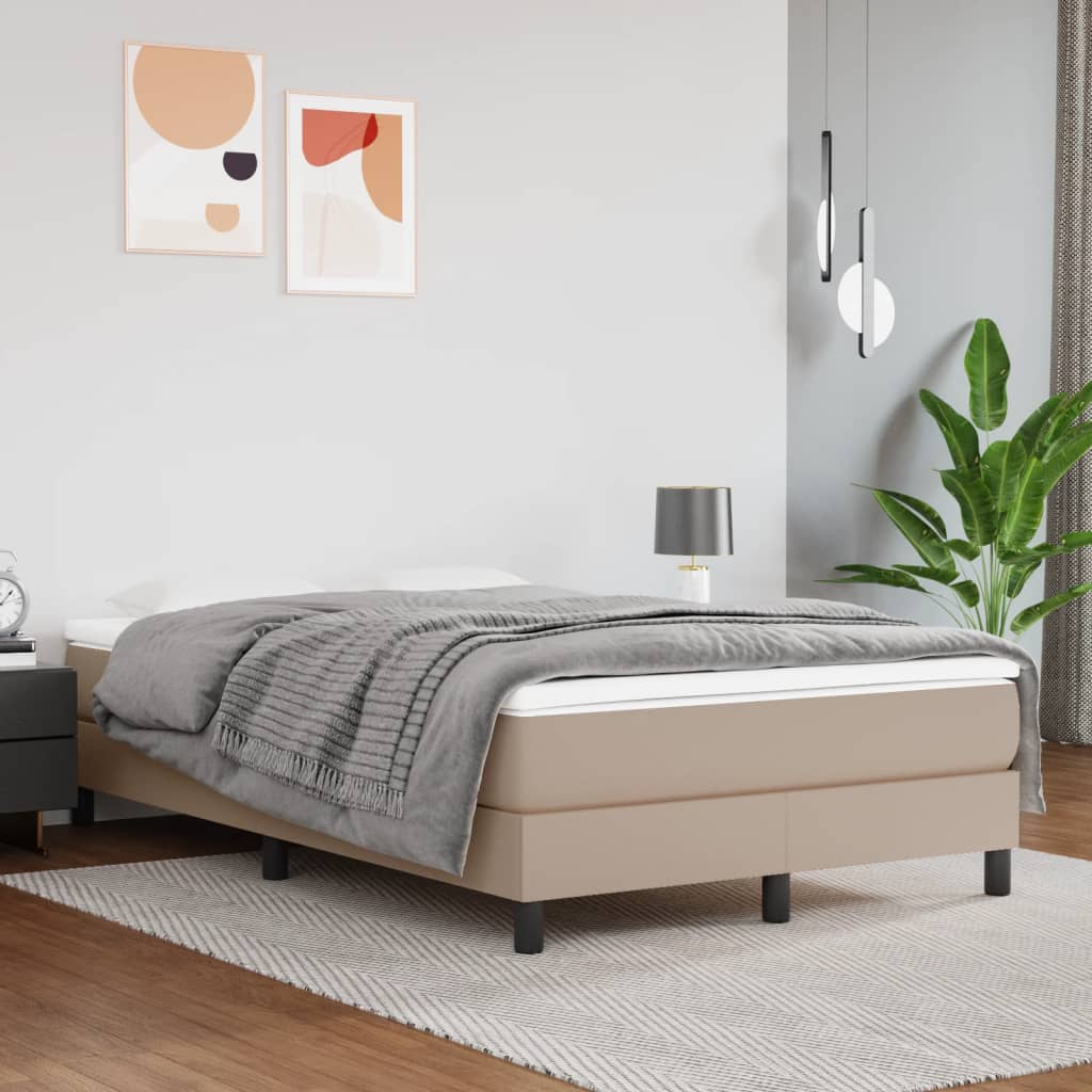 Pocketresårmadrass medium cappucino 120x200x20 cm konstläder
