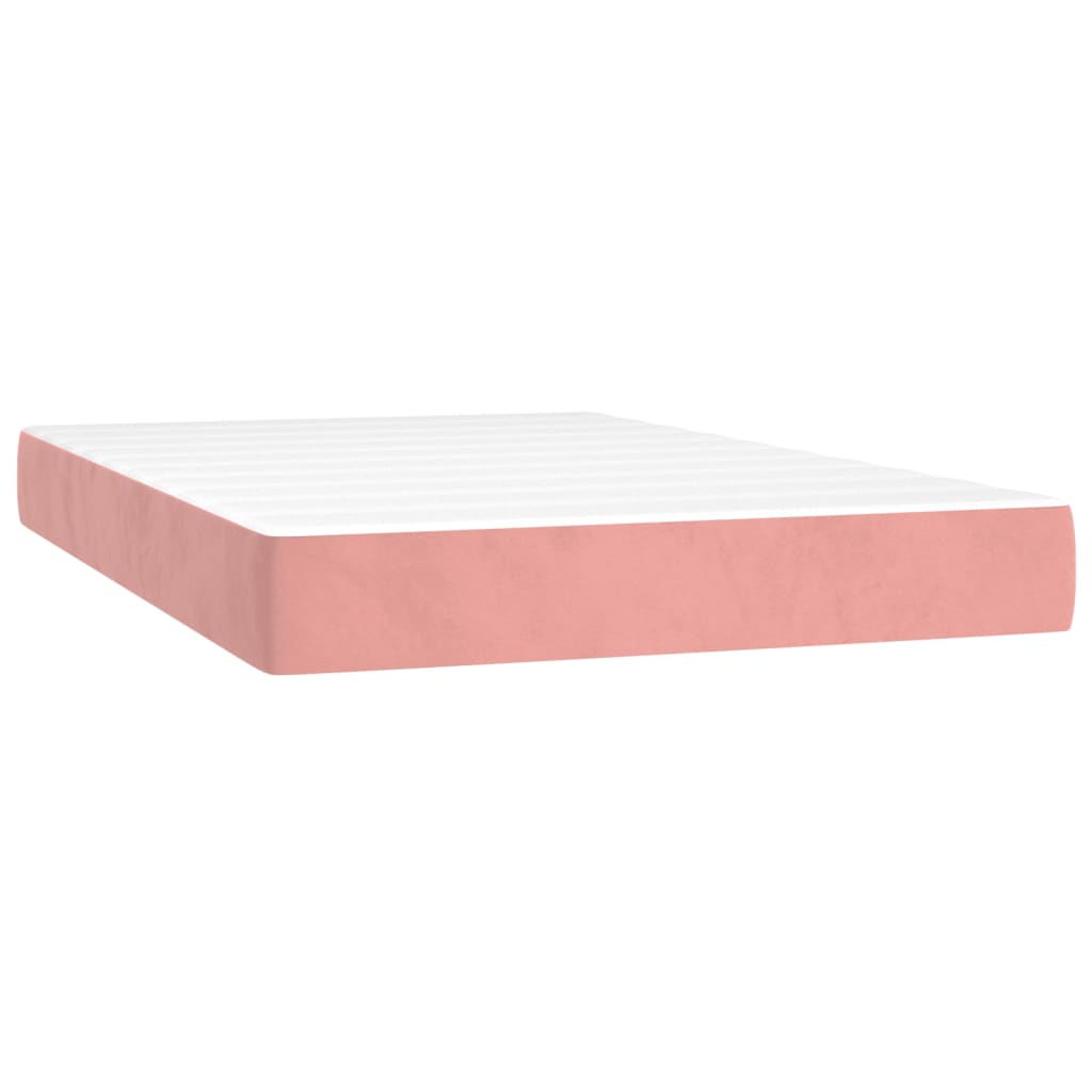 Pocketresårmadrass medium rosa 120x200x20 cm sammet