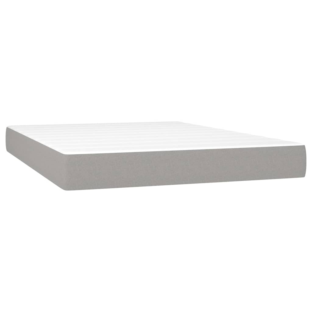 Pocketresårmadrass medium ljusgrå 140x190x20 cm tyg
