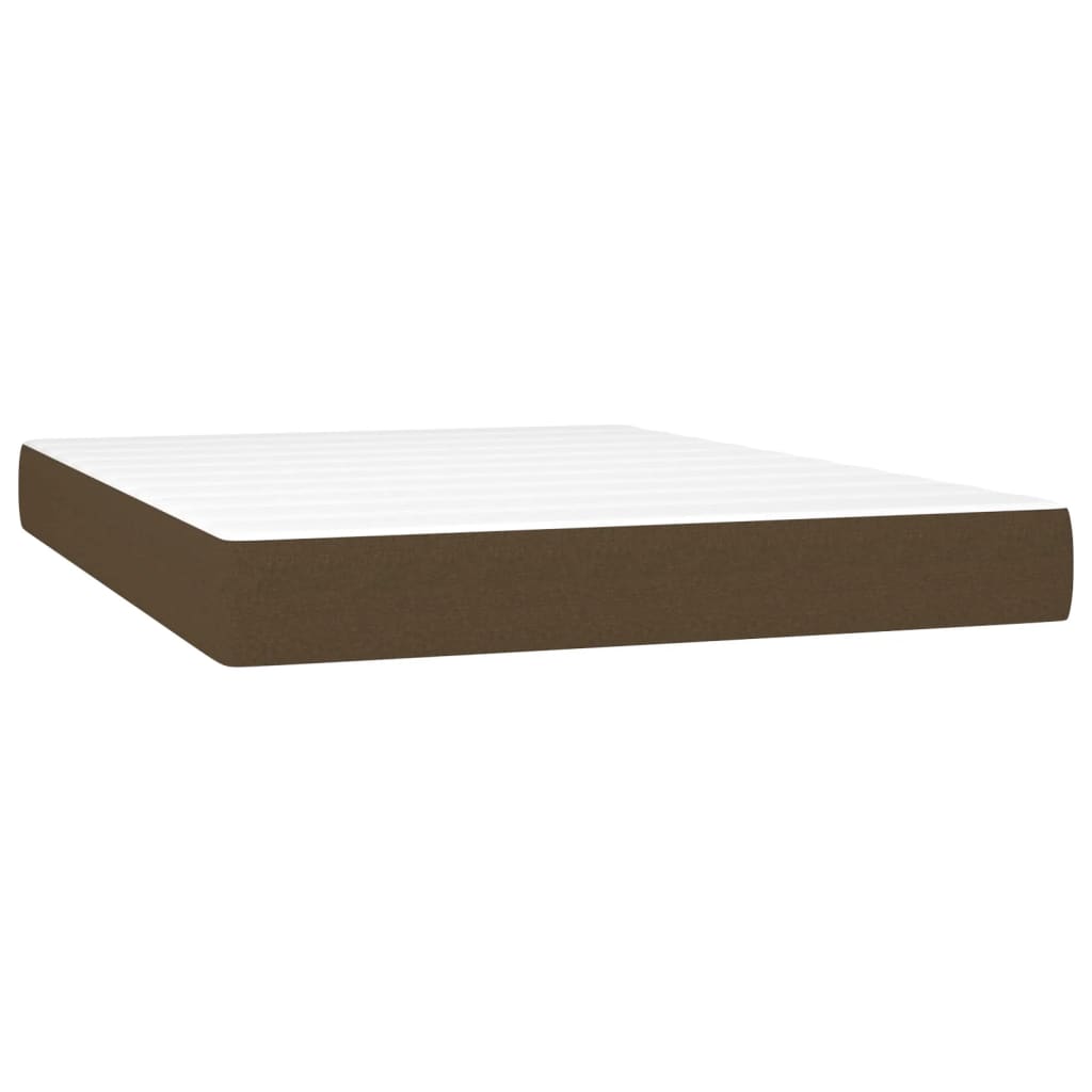 Pocketresårmadrass medium mörkbrun 140x190x20 cm tyg