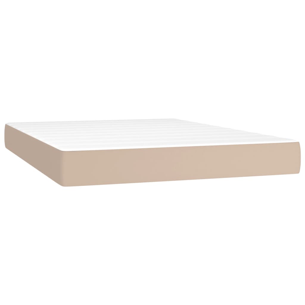 Pocketresårmadrass medium cappucino 140x190x20 cm konstläder