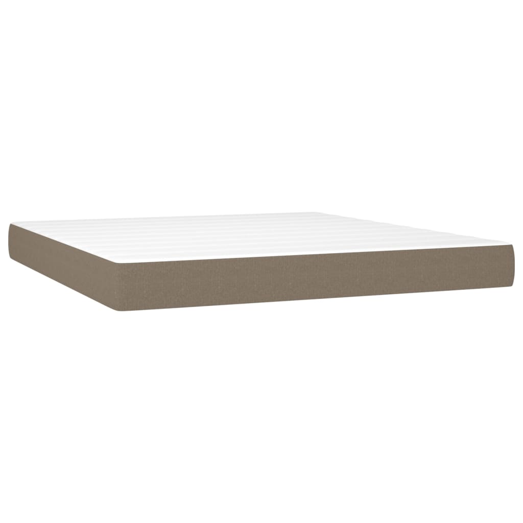 Pocketresårmadrass medium taupe 160x200x20 cm tyg