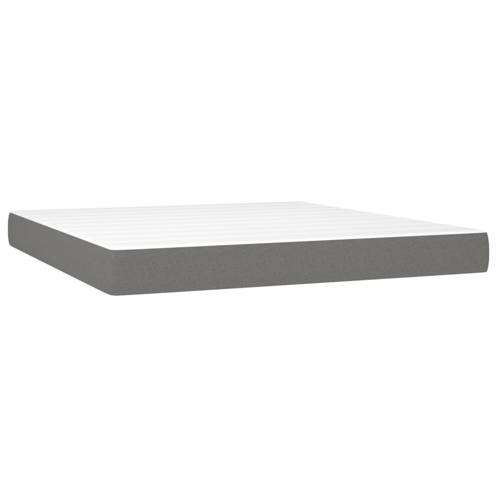 Pocketresårmadrass medium mörkgrå 152x203x20 cm tyg