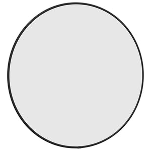 Väggspegel svart Ø 50 cm rund