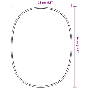 Väggspegel svart 30x25 cm