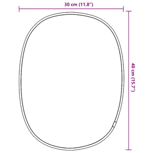 Väggspegel svart 40x30 cm
