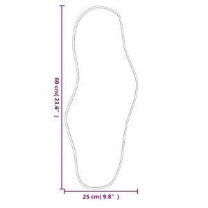 Väggspegel svart 60x25 cm