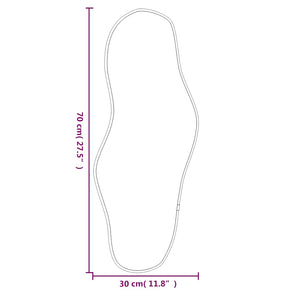 Väggspegel svart 70x30 cm