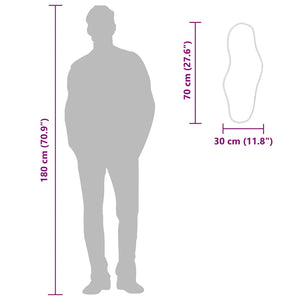 Väggspegel svart 70x30 cm