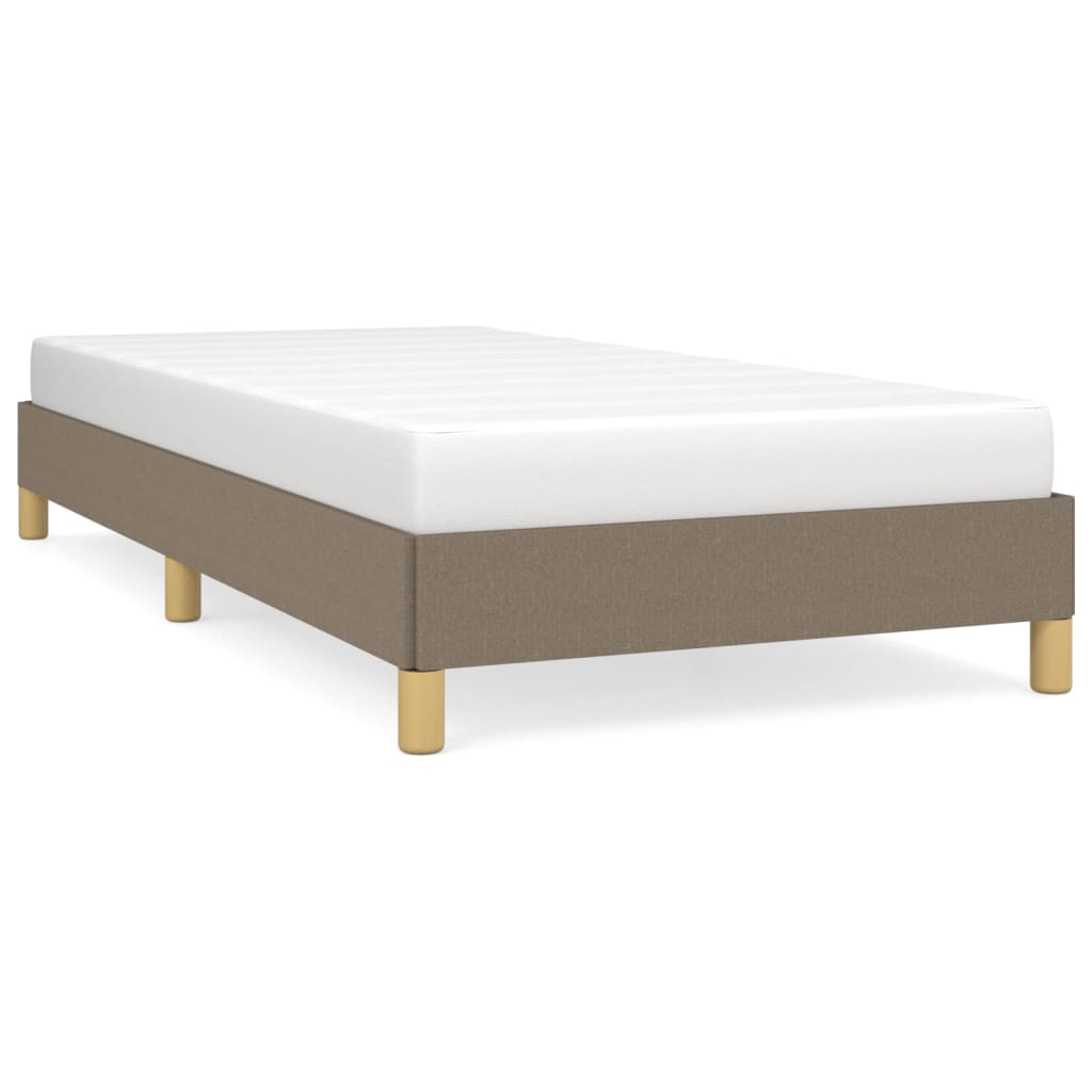 Sängram utan madrass Taupe 90x190 cm tyg