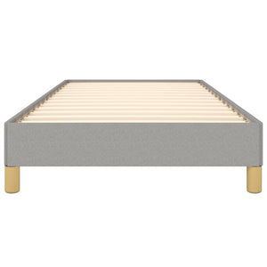 Sängram utan madrass ljusgrå 90x200 cm tyg