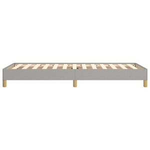 Sängram utan madrass ljusgrå 90x200 cm tyg