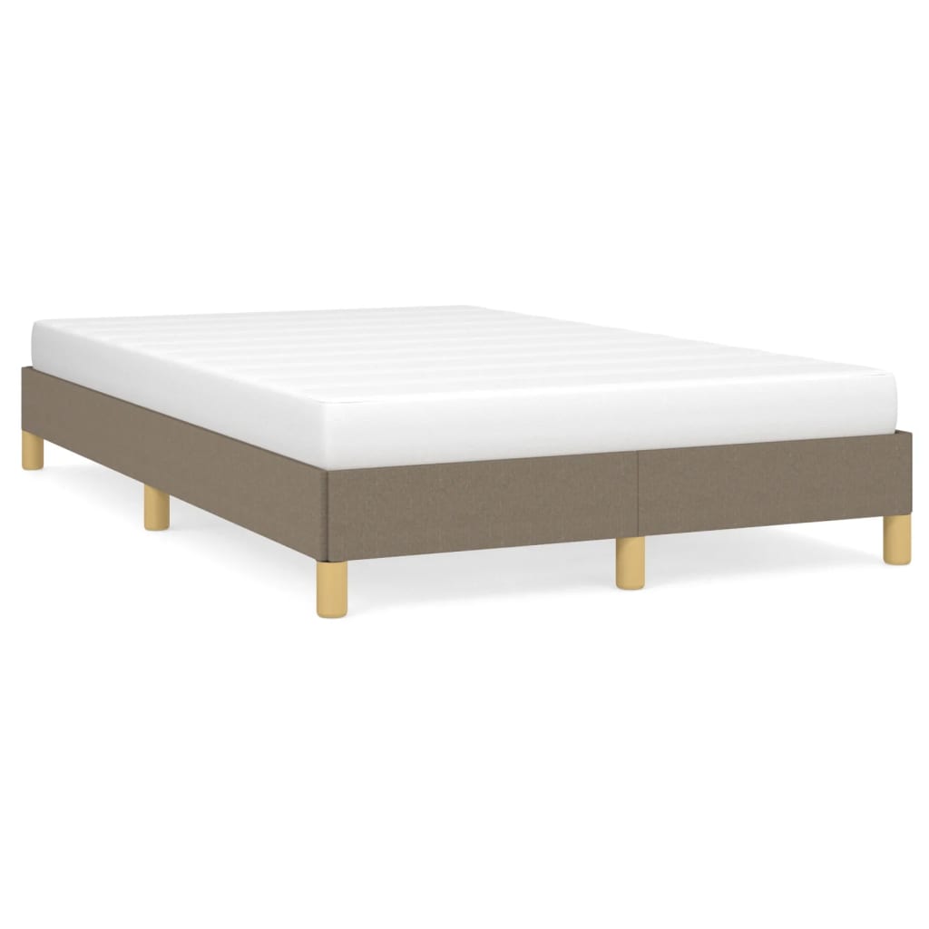 Sängram utan madrass taupe 120x200 cm tyg