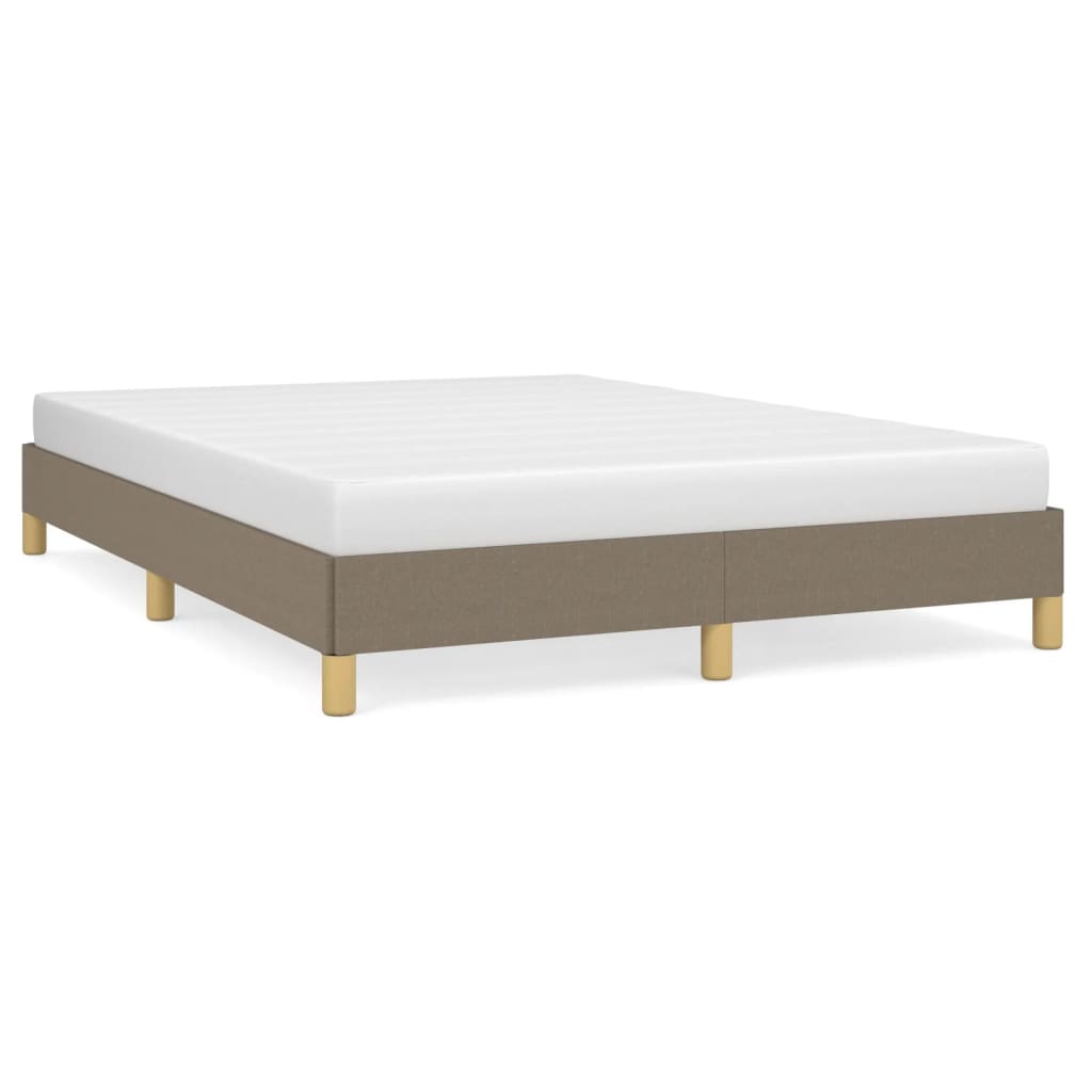Sängram utan madrass taupe 140x190 cm tyg