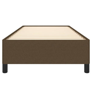 Sängram utan madrass mörkbrun 90x200 cm tyg