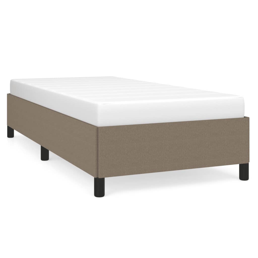Sängram utan madrass Taupe 90x200 cm tyg