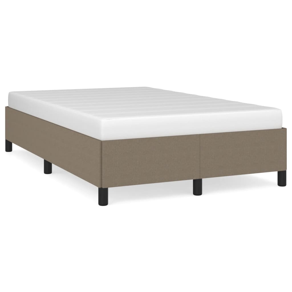 Sängram utan madrass taupe 120x200 cm tyg