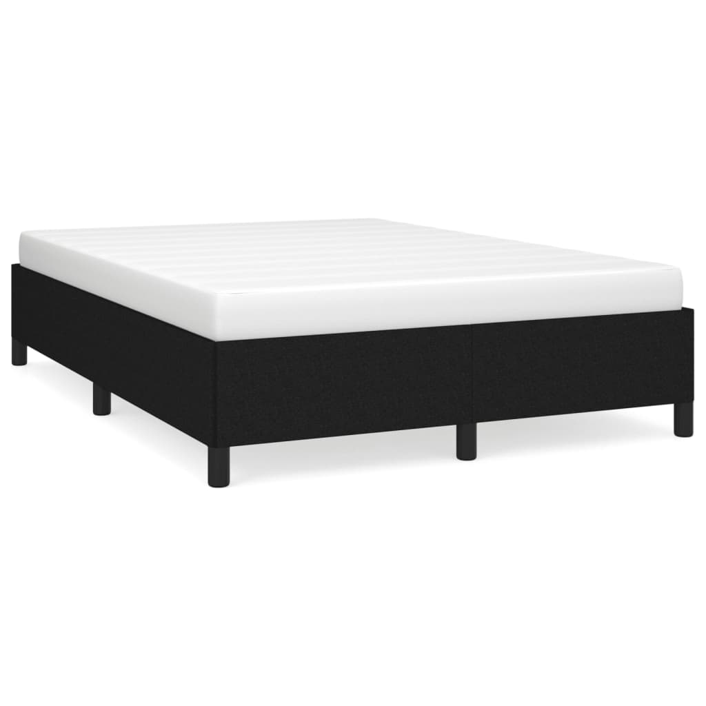 Sängram utan madrass svart 140x190 cm tyg