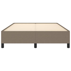 Sängram utan madrass taupe 140x190 cm tyg