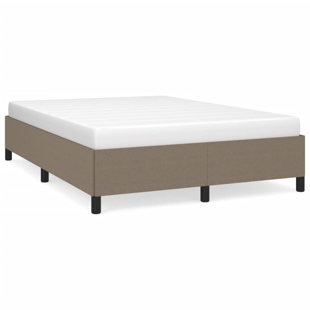 Sängram utan madrass taupe 140x200 cm tyg
