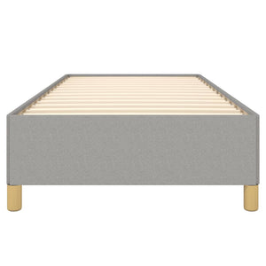 Sängram utan madrass ljusgrå 80x200 cm tyg